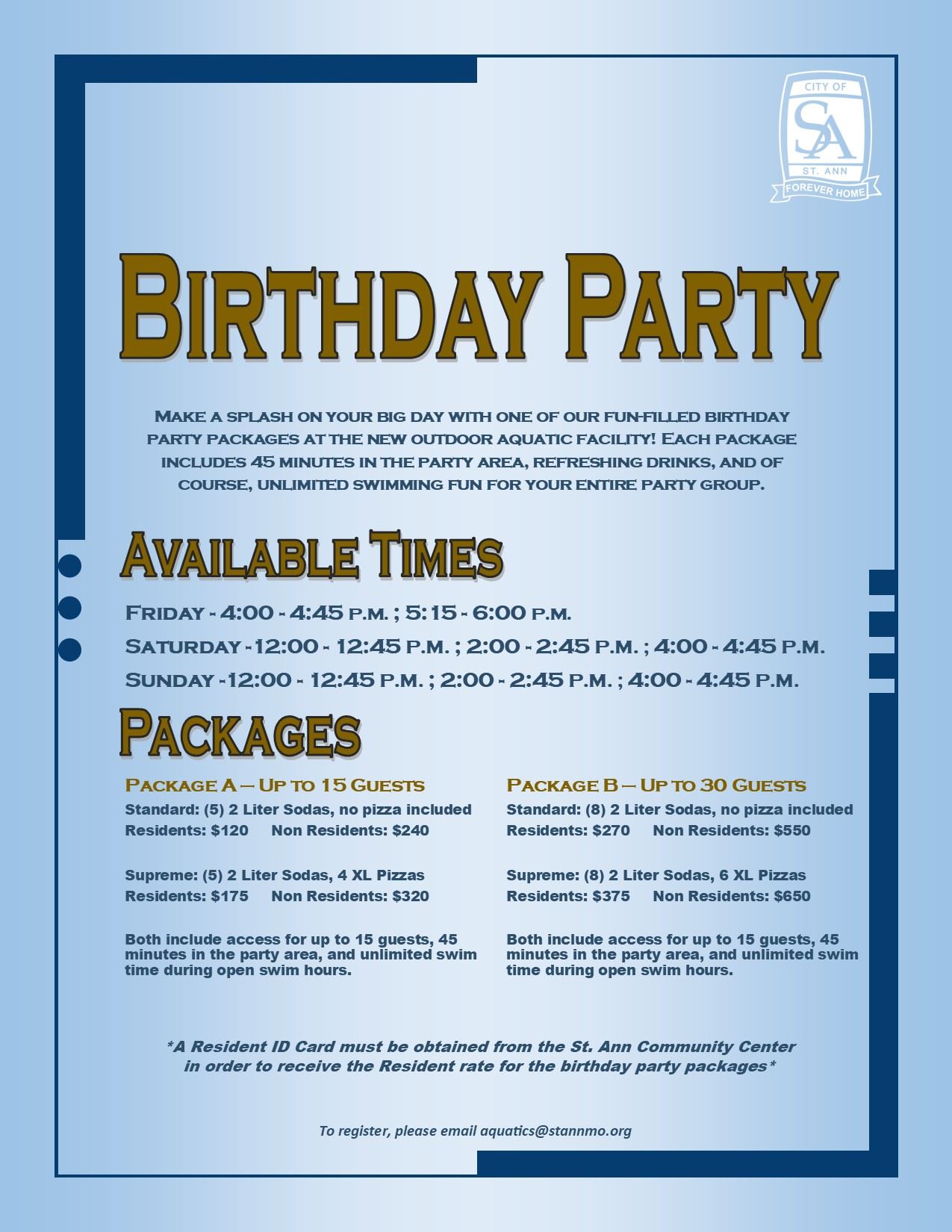 Birthday Party Flyer 2025